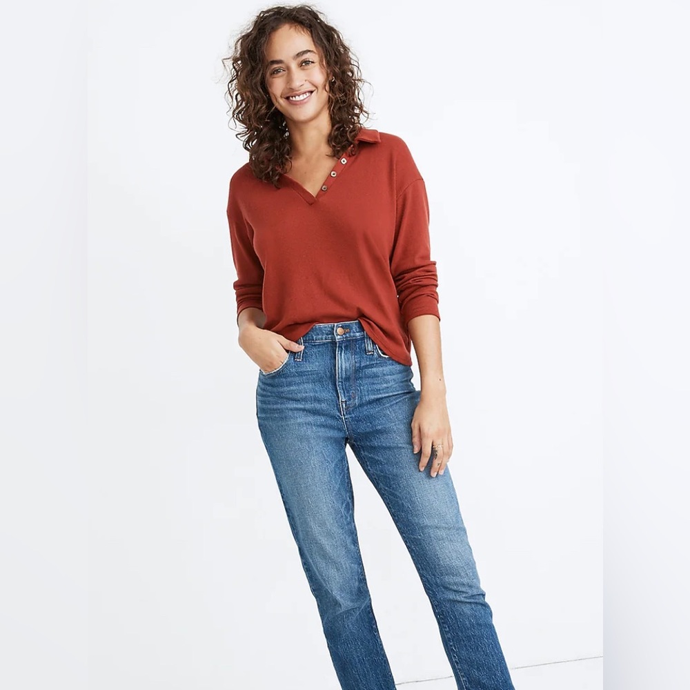 Madewell The High-Rise‎ Slim Boyjean in Moorland Wash Sz 23